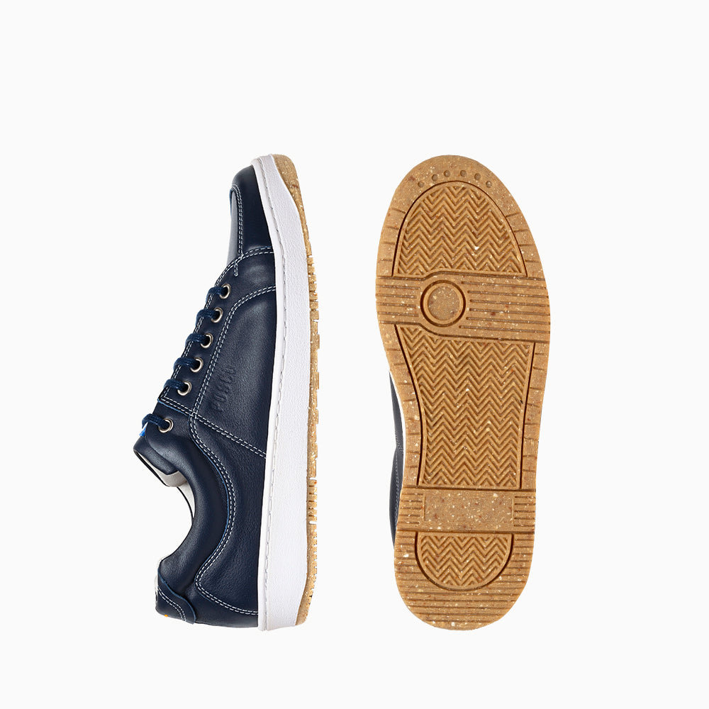 Chunky Sneaker Cuero Azul