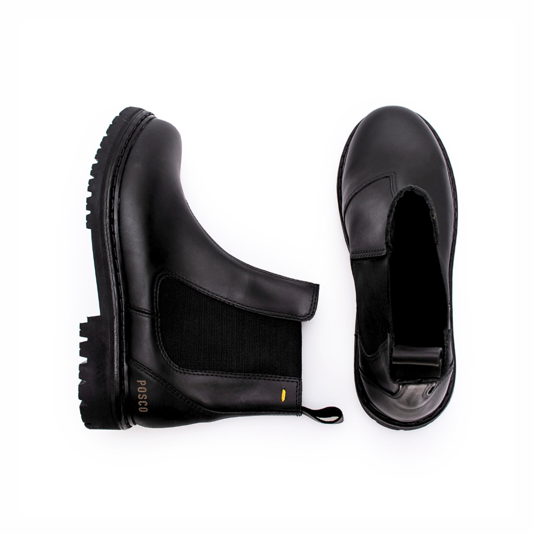 Bota Norte Mujer Cuero Negro