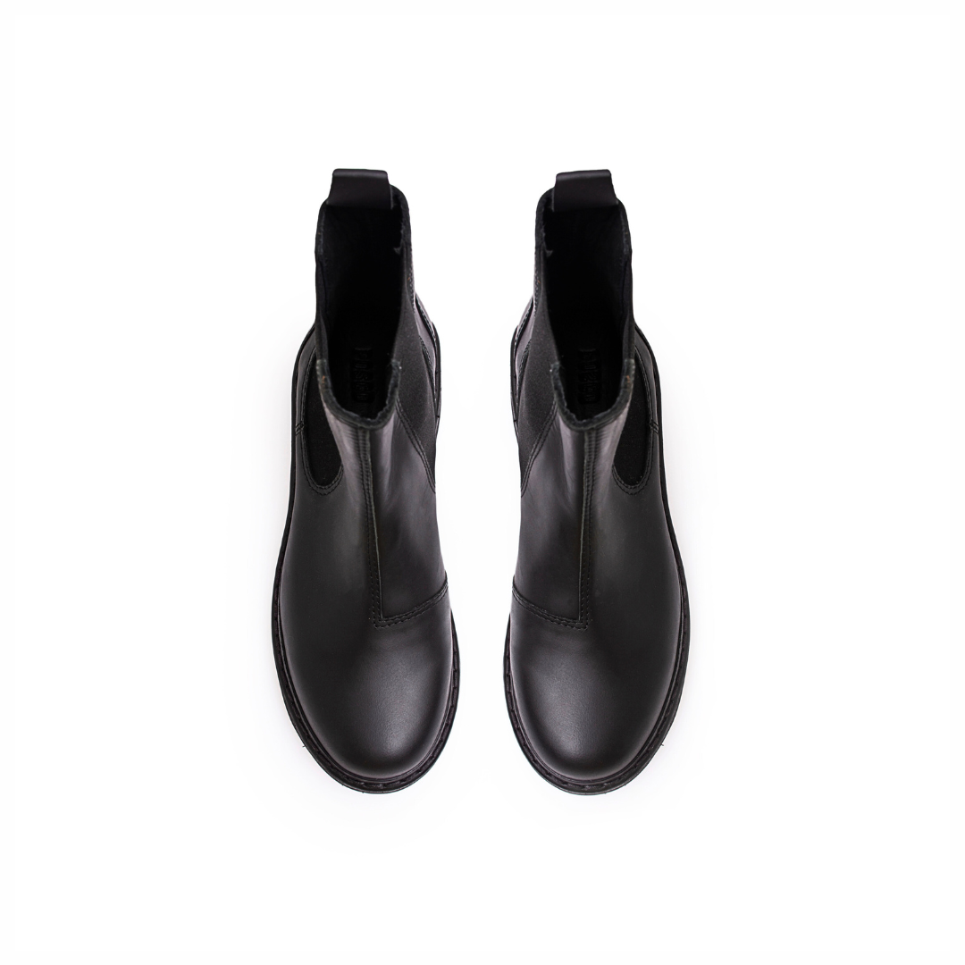 Bota Norte Mujer Cuero Negro