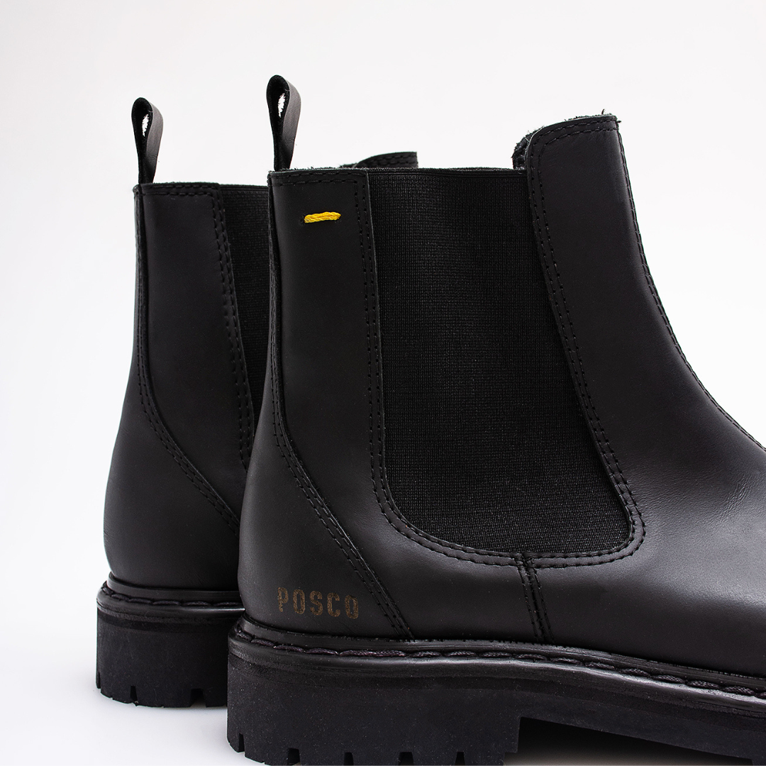 Bota Norte Mujer Cuero Negro