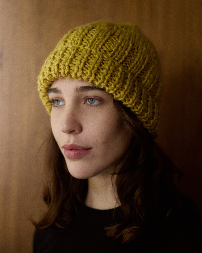 Abuela POSCO Gorro de Merino – Mostaza
