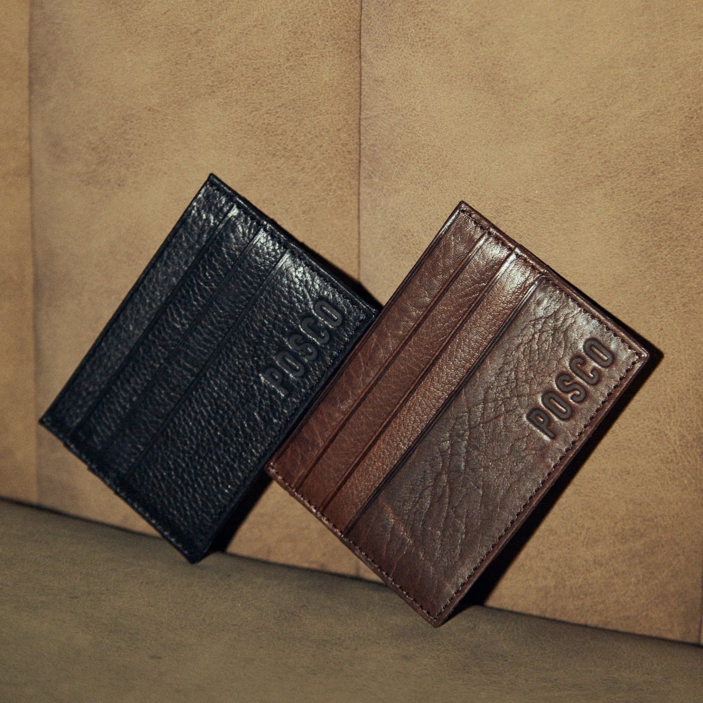 Tarjetero Raf Marrón Chocolate