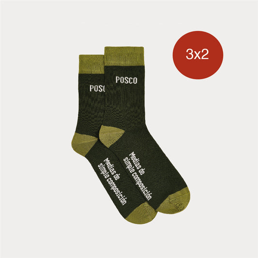 Medias De Simple Composición Verde