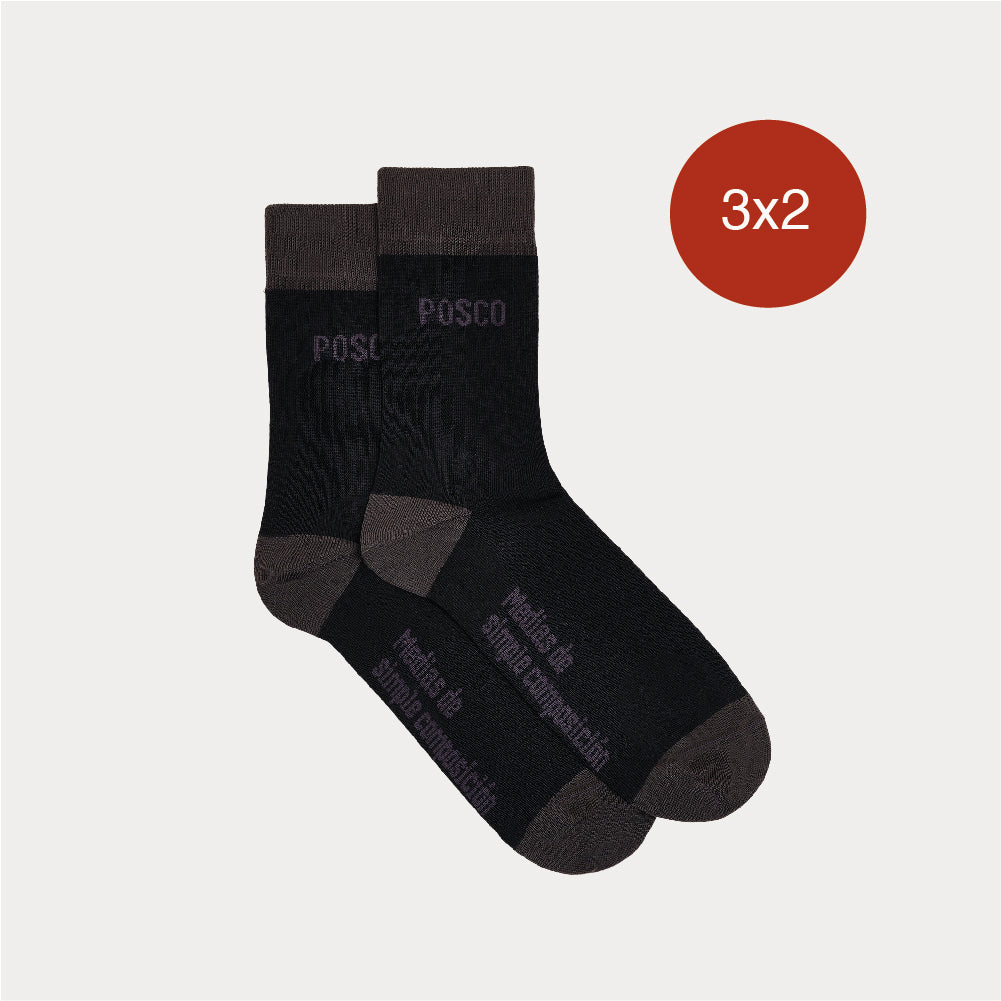 Medias De Simple Composición Negro