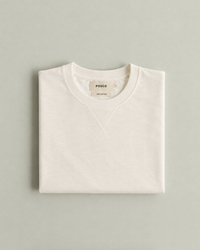 Remera Heather Off White