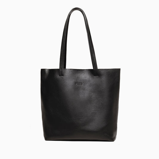 Mini Tote Bag Cuero Negro