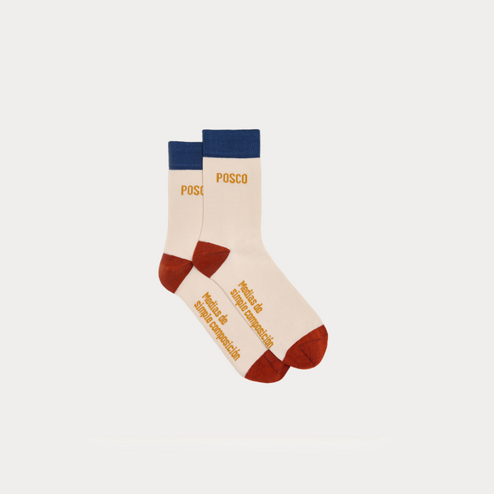 Simple Composition Blue / Beige Socks