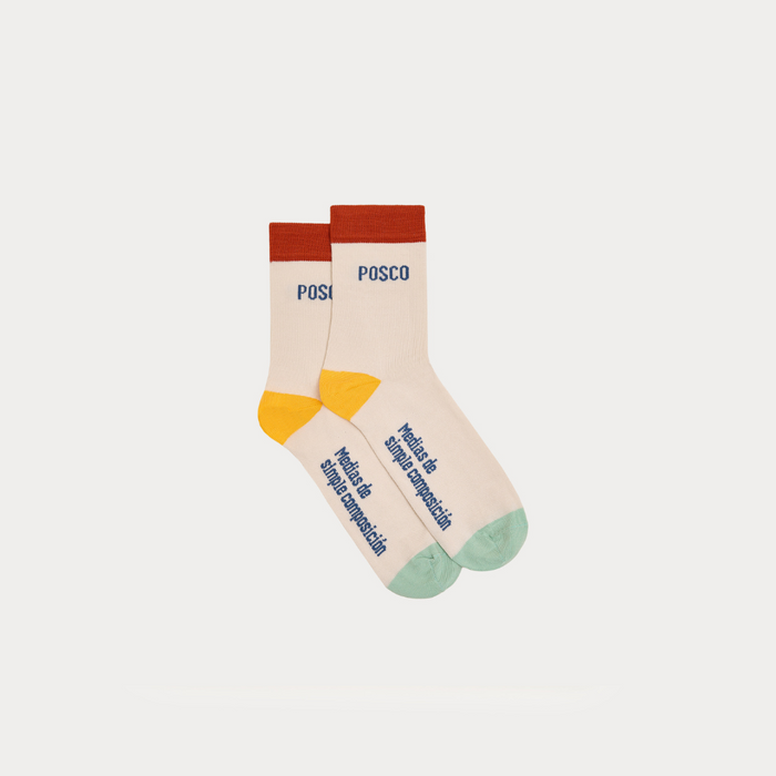 Simple Composition Brick / Beige Socks