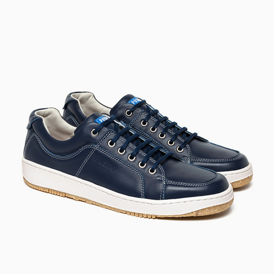 Chunky Sneaker Cuero Azul