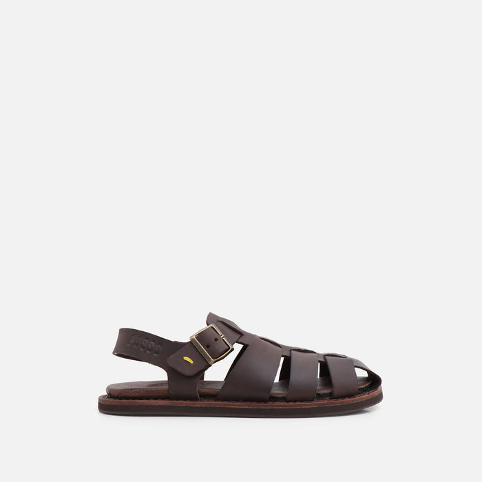 Orilla Brown Leather Sandal