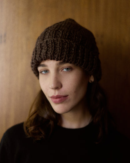Abuela POSCO Gorro de Merino – Marrón
