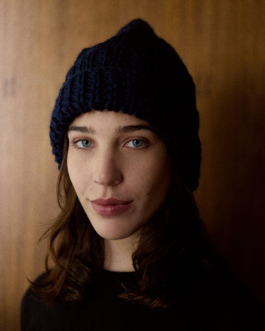Abuela POSCO Gorro de Merino – Azul Marino