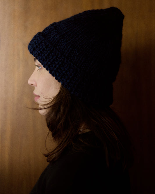 Abuela POSCO Gorro de Merino – Azul Marino