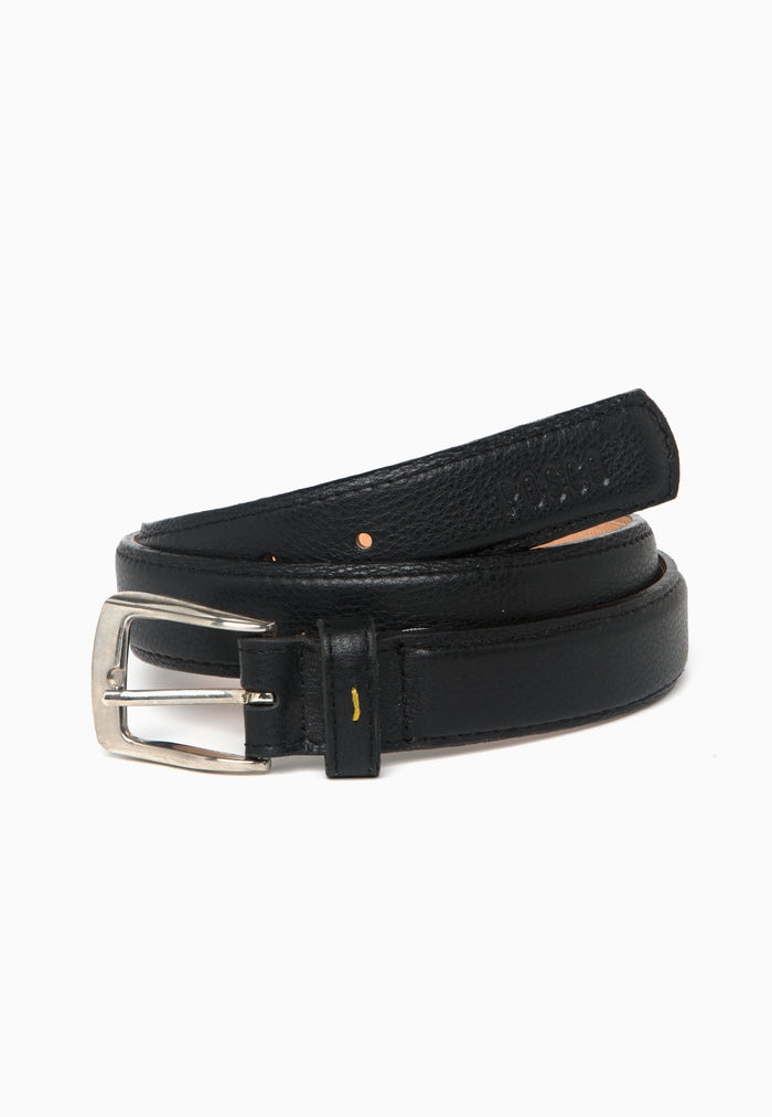 Tincho Black Leather Belt