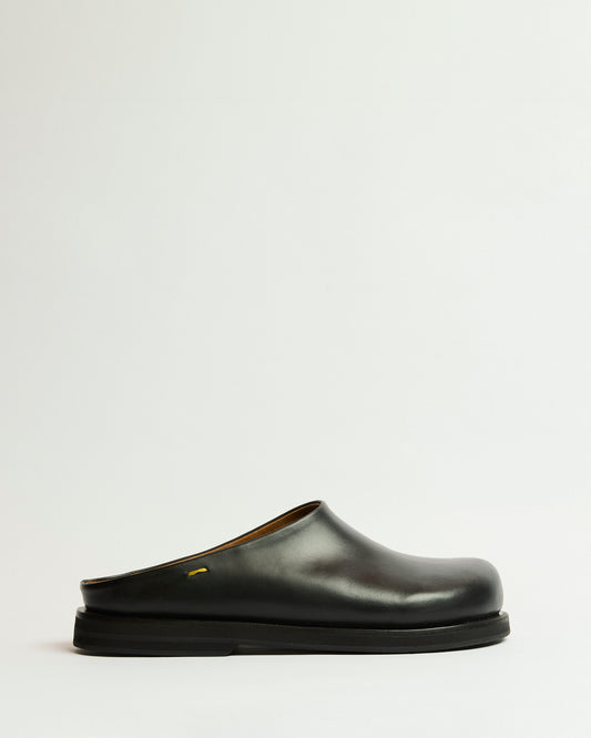 Fontana Women's Black Leather Mule