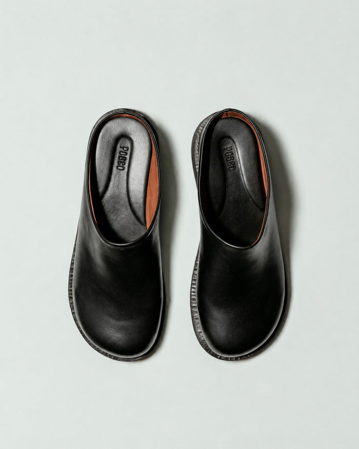 Fontana Women's Black Leather Mule