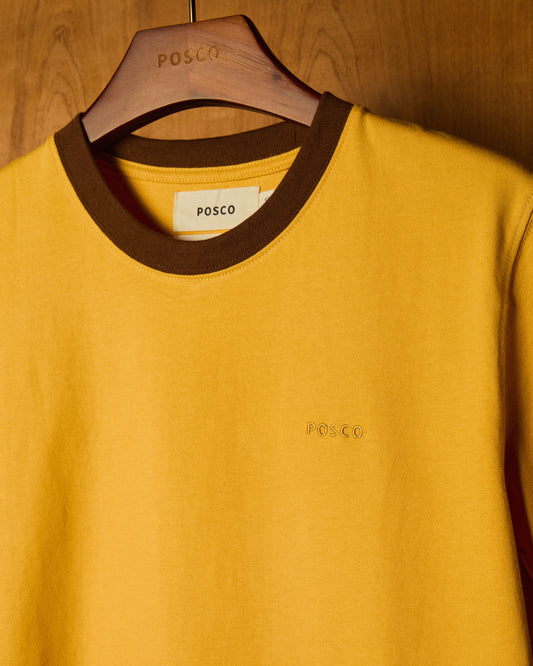 Remera Ringer Mostaza