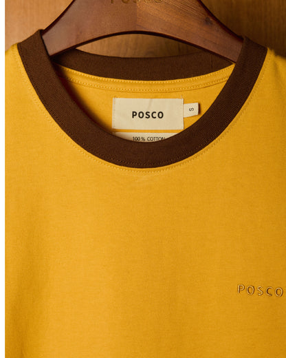 Remera Ringer Tee Mostaza Marrón