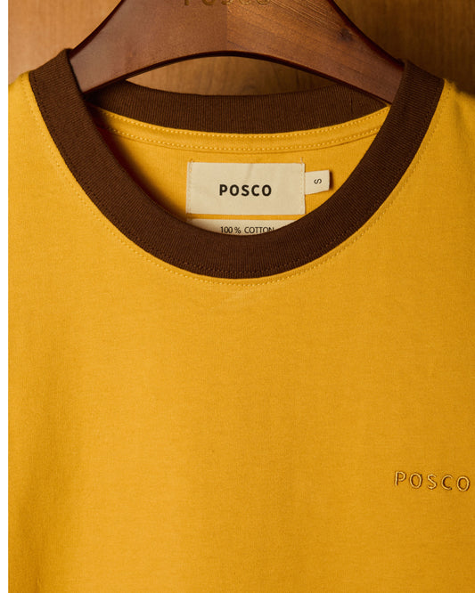 Remera Ringer Mostaza