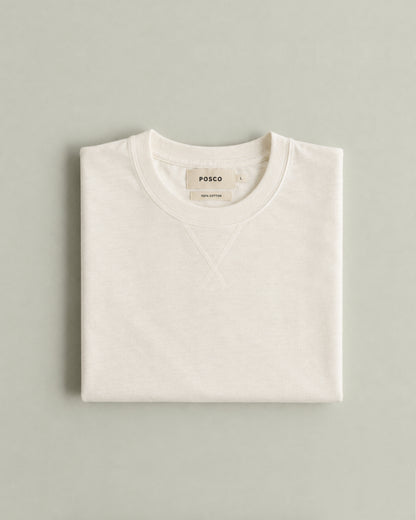 Remera Heather Off White