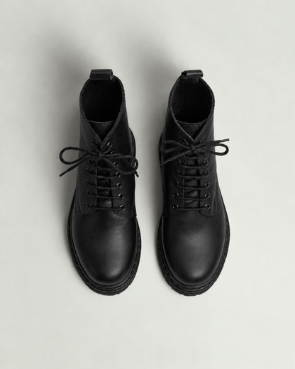 Borcego Sur Mujer Cuero Negro