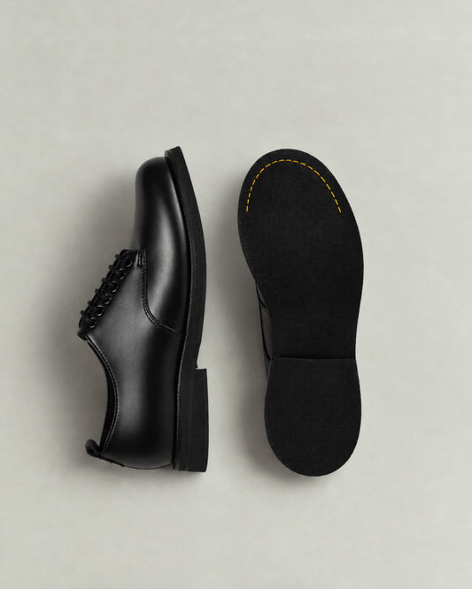 Charata Black Leather